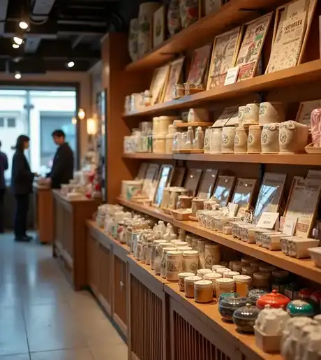 関西の土産店での購買シーン